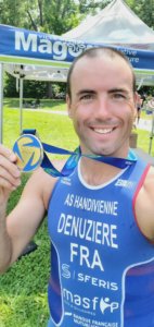 Première Victoire de Cédric Denuzière au triathlon de Magog, Canada